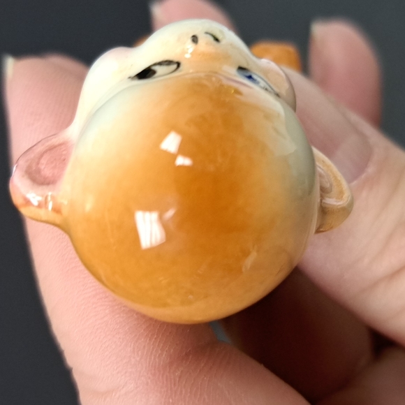 Vintage Napcoware anthropomorphic ceramic miniature Monkey figure marked Japan - Picture 4 of 6